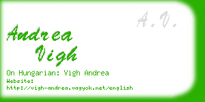 andrea vigh business card